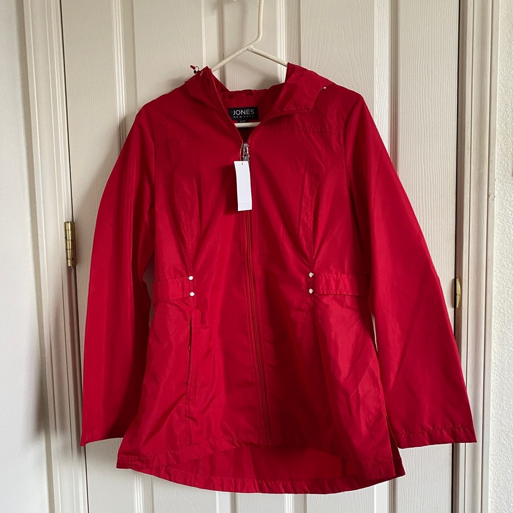 Jones New York Red Rain Jacket